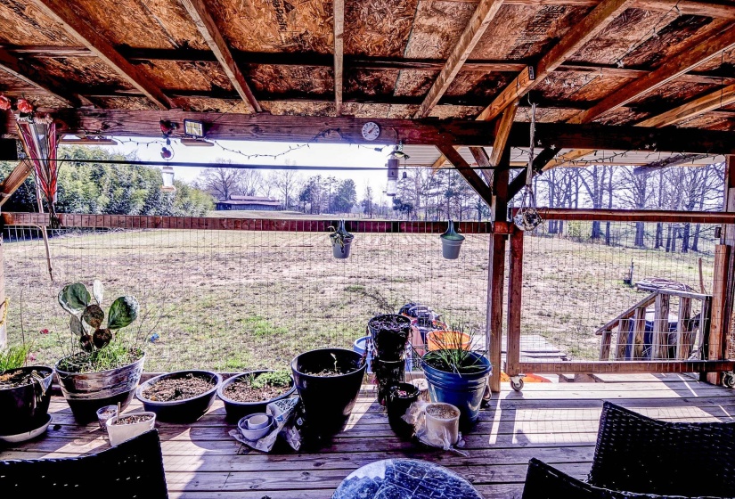 View of yard featuring a deck