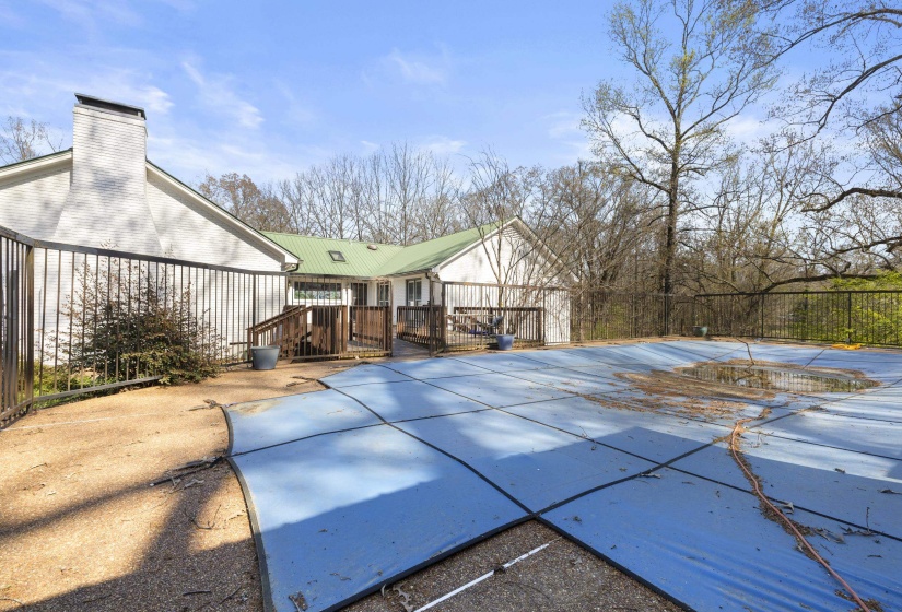 View of pool with a deck