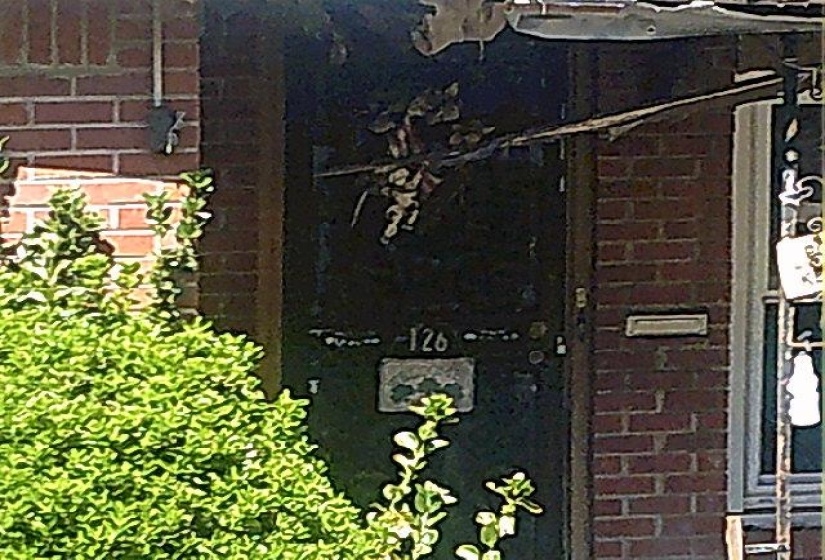 Exterior view of brick siding