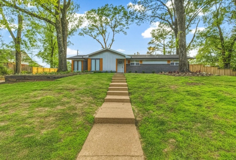 View of front of home with brick siding