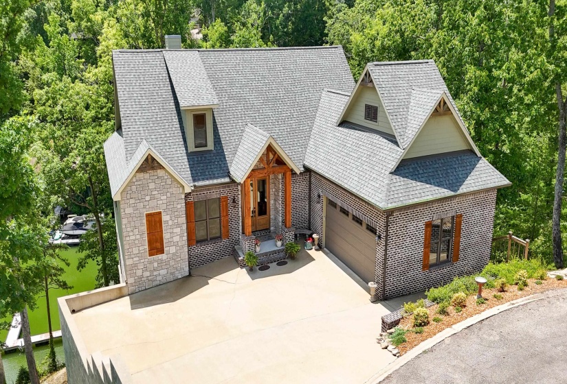 View of front facade with a garage