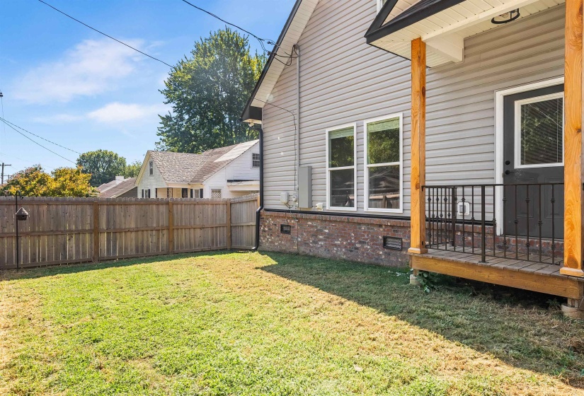 Fenced in yard