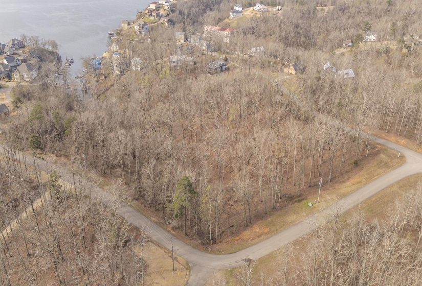Aerial overview of property's location