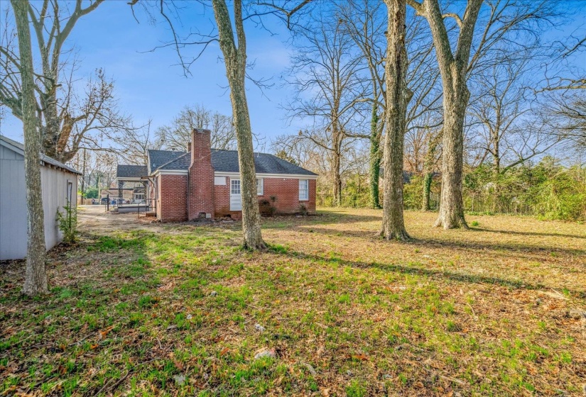 View of grassy yard
