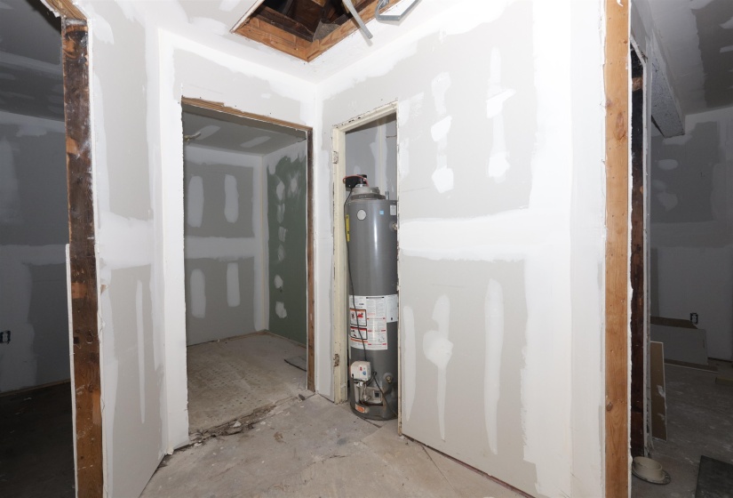 Hallway with water heater