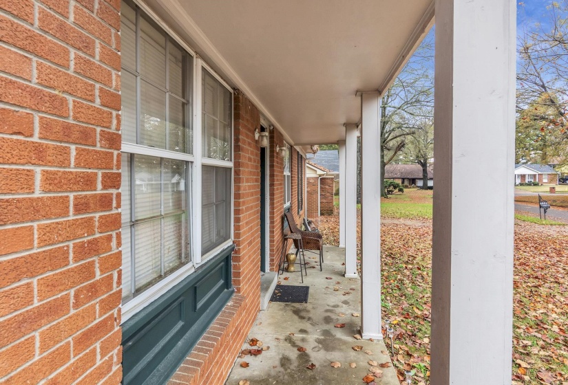 View of covered porch