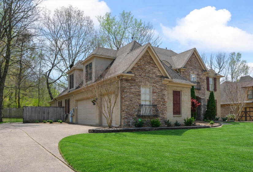 The lawn has been enhanced in the photos to show its full potential.
