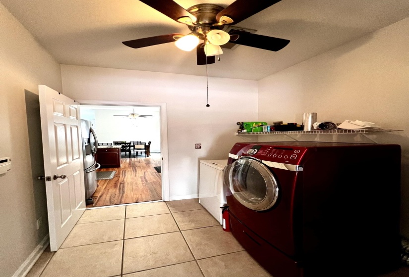 Laundry room, walk thru to the exterior and the garage.