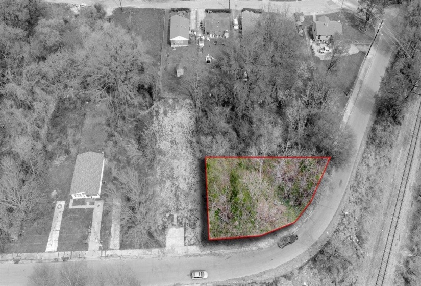 View of property location with property parcel outlined