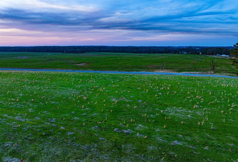Water view with rural landscape