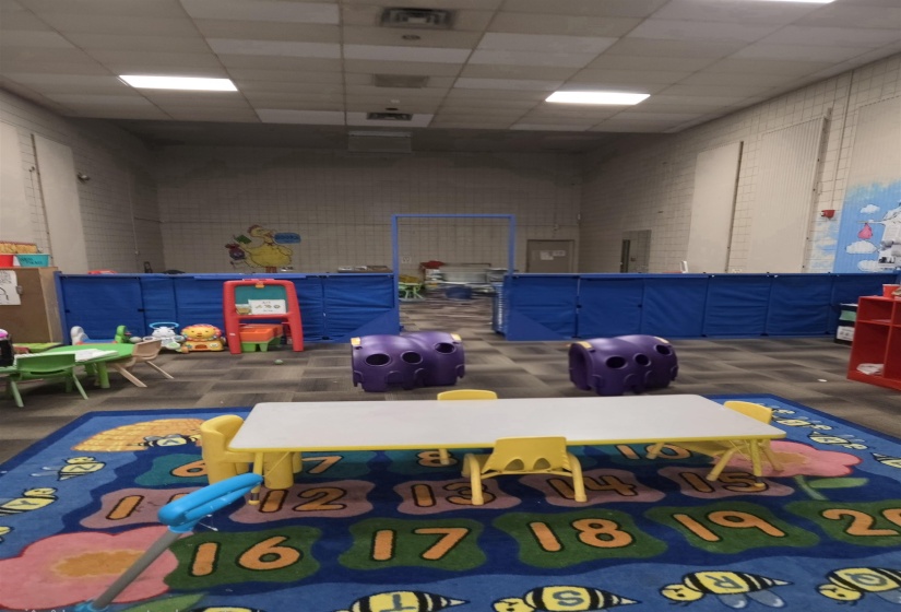 Playroom featuring a drop ceiling
