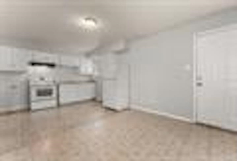 Kitchen with white cabinets