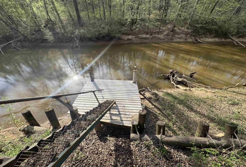Dock with a water view