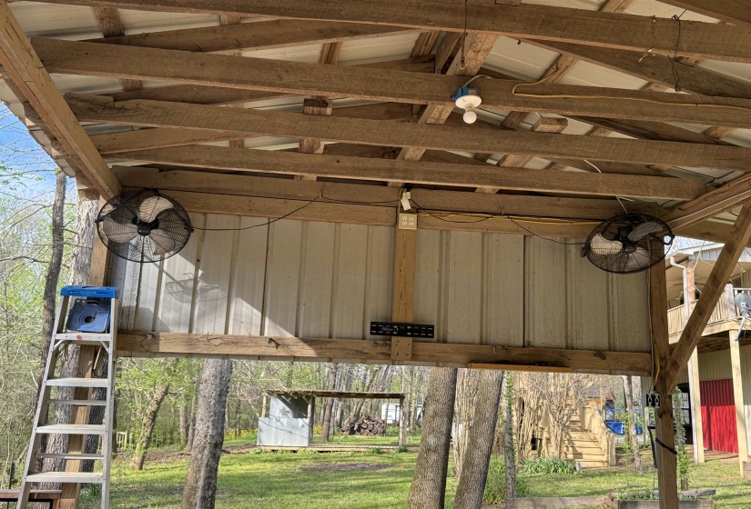 Outdoor Fans, TV Hookup and multiple outlets for all of your needs.