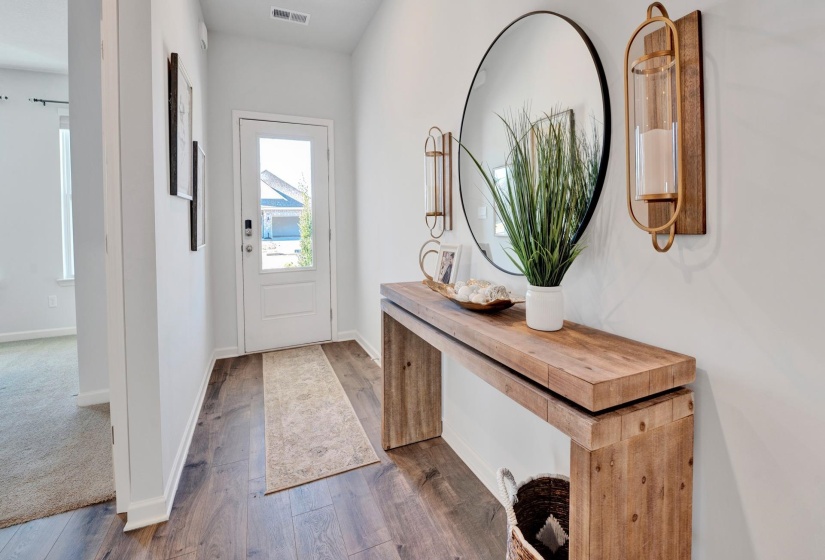 Entryway featuring hardwood / wood-style floors