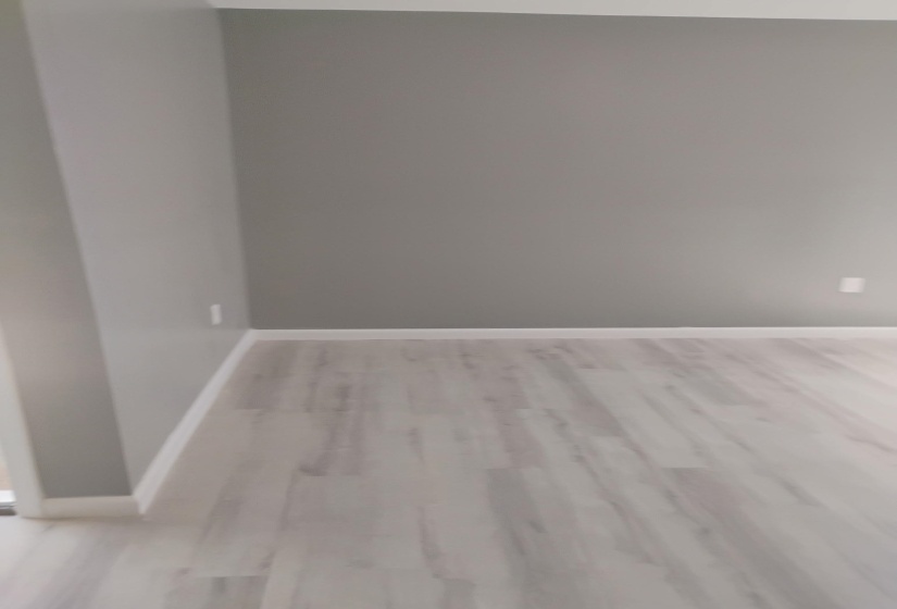 Spare room with baseboards and light wood-style floors