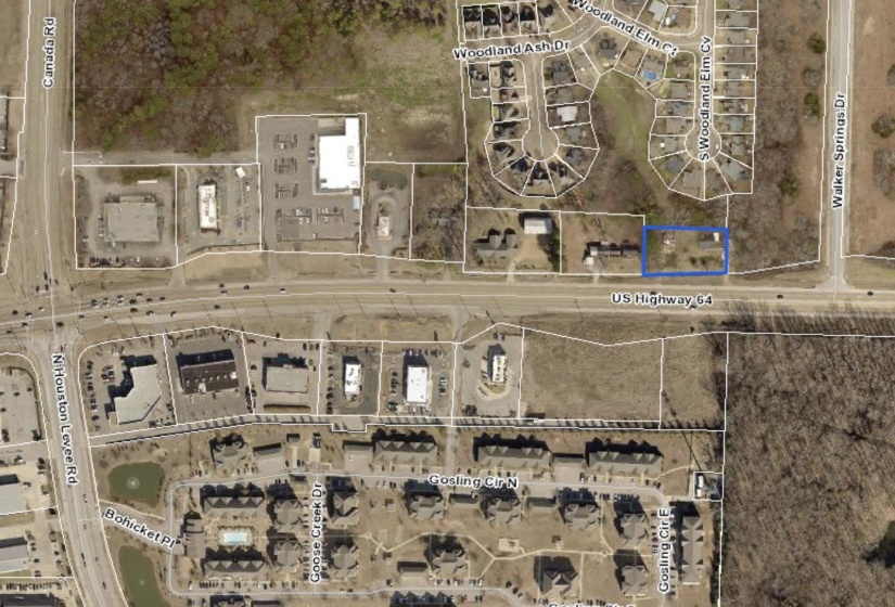 Map / location with property boundaries highlighted