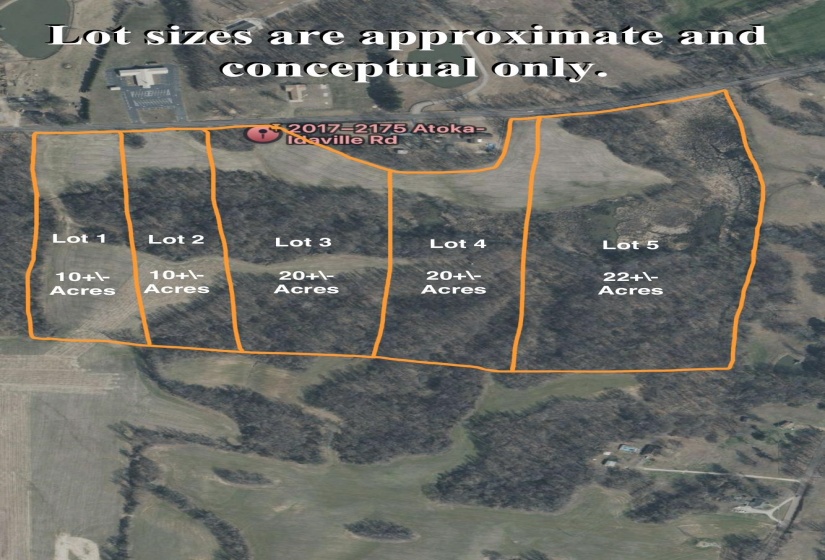 Aerial view of property's location with property boundaries highlighted