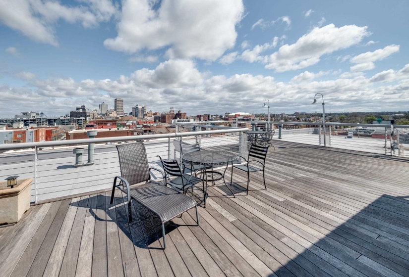 Deck featuring a city view