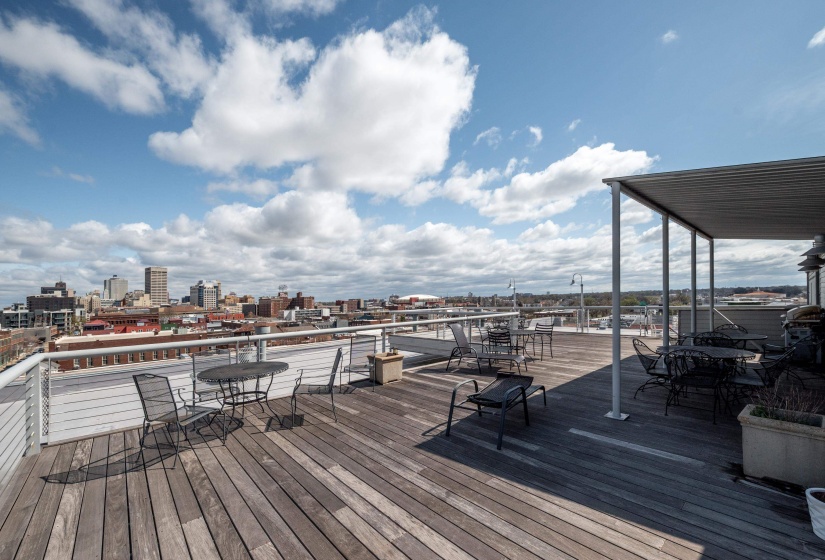 Deck featuring a city view