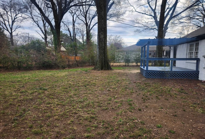 View of yard featuring a deck