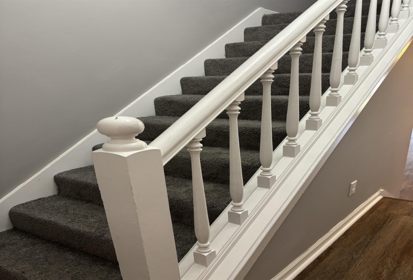 Stairway with baseboards