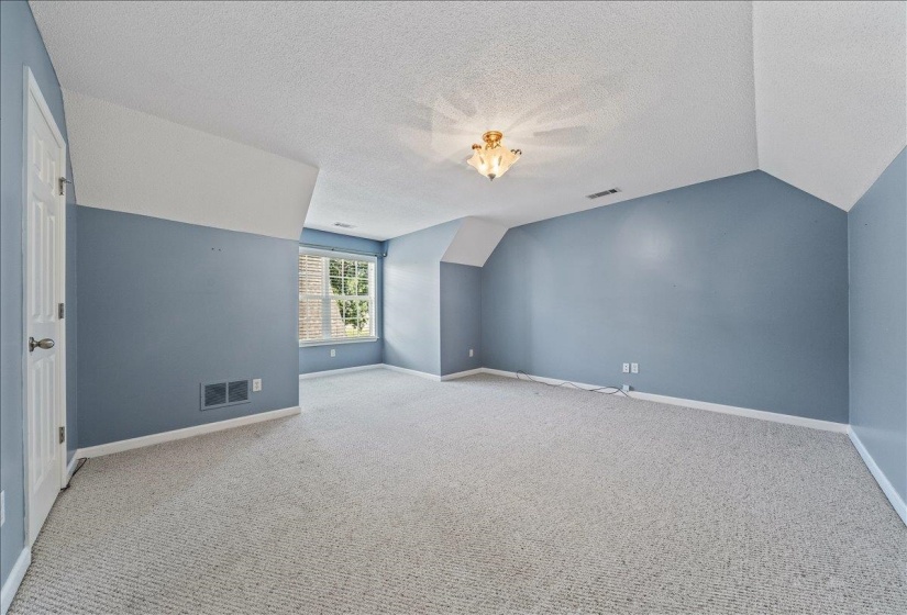 Bonus room featuring baseboards and light colored carpet