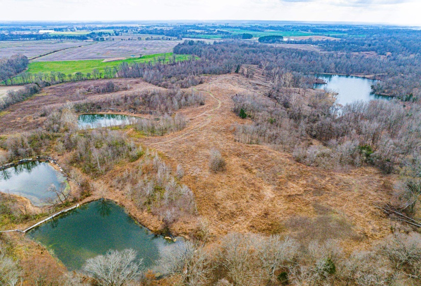 Drone / aerial view of a large body of water