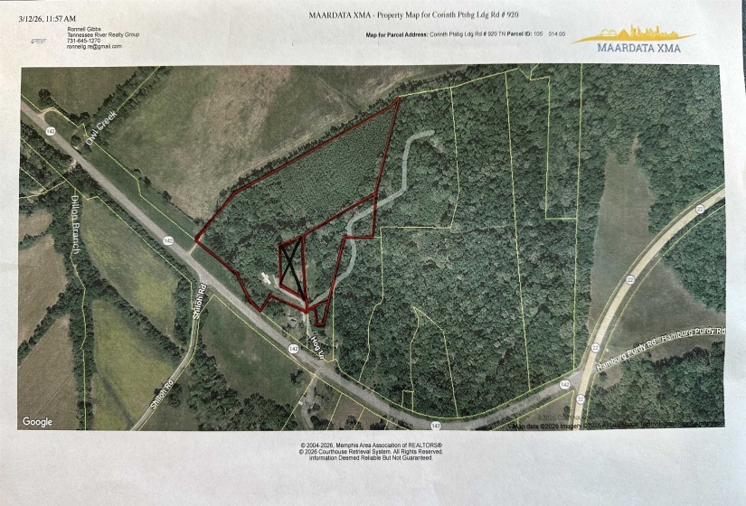 Map of property location featuring property parcel outlined