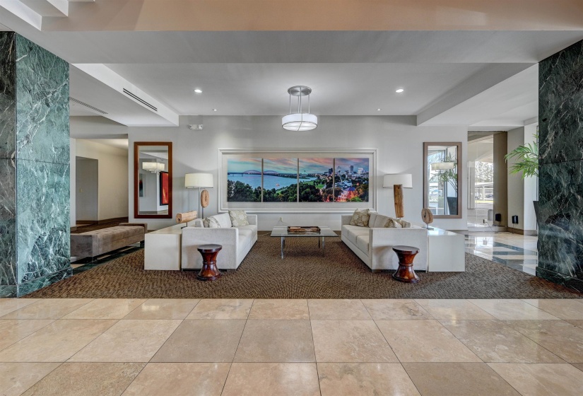 Lobby featuring recessed lighting