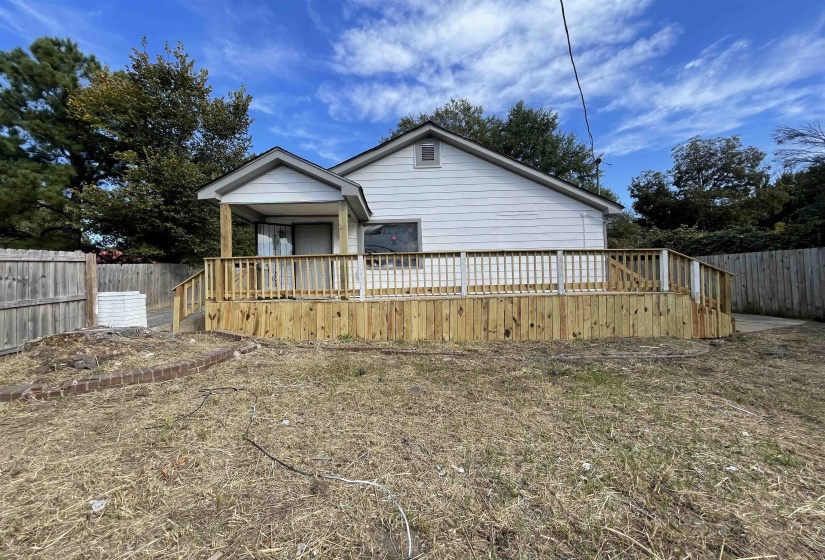 Exterior space with a deck
