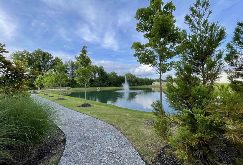 View of property's community with a water view