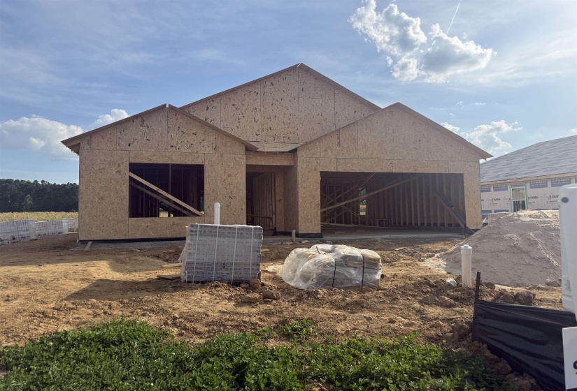 View of front facade featuring a patio area