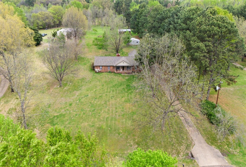 View from above of property