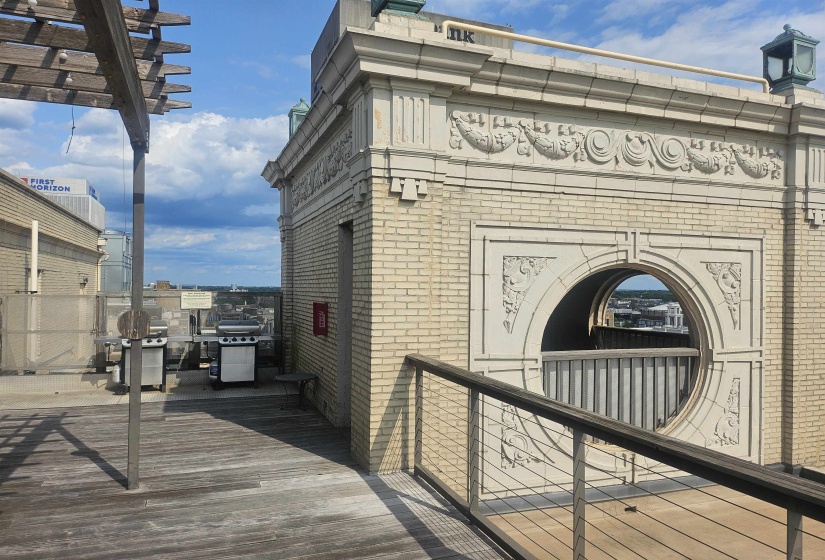 View of wooden terrace