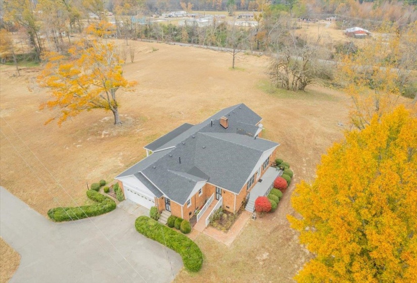 View from above of property