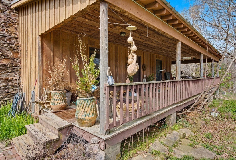 View of wooden terrace