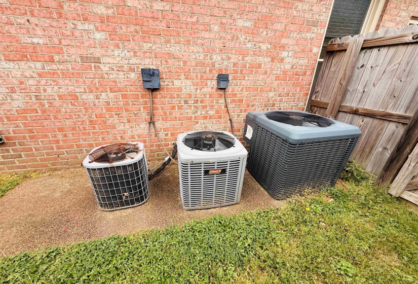 Exterior view of brick siding