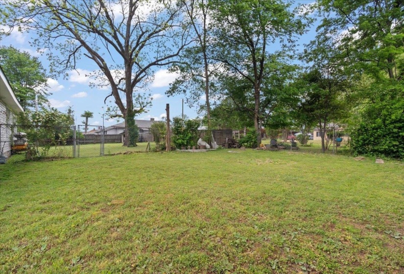 View of fenced yard