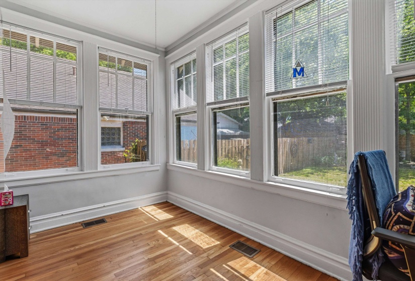 There is a closet right outside the door. Would make a wonderful child's bedroom