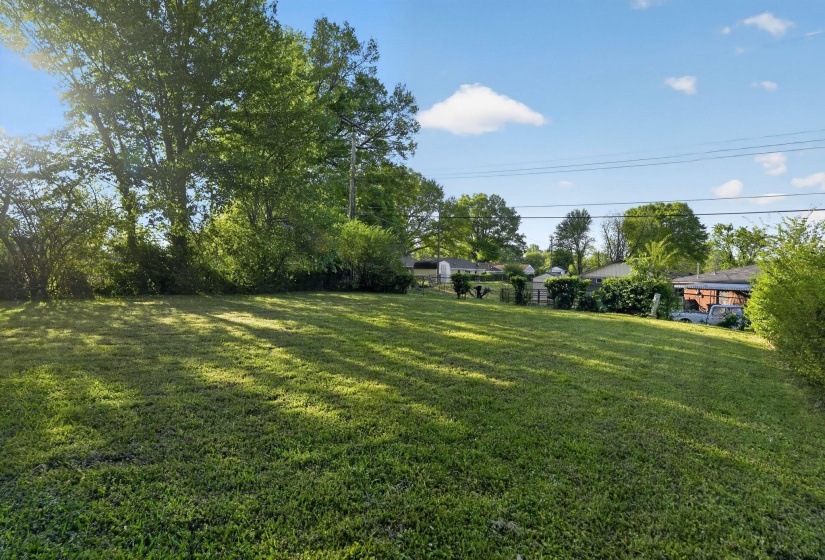 View of fenced yard