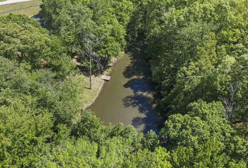 Bird's eye view of a large body of water