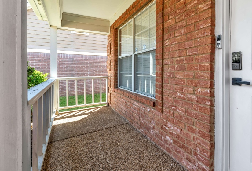 View of covered porch