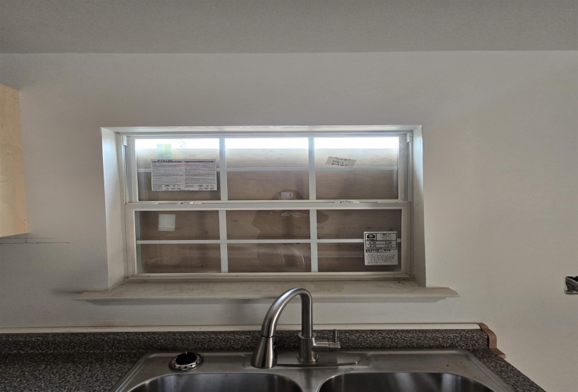 Kitchen view of a sink