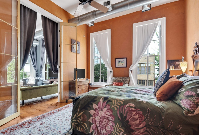 Bedroom featuring hardwood / wood-style flooring