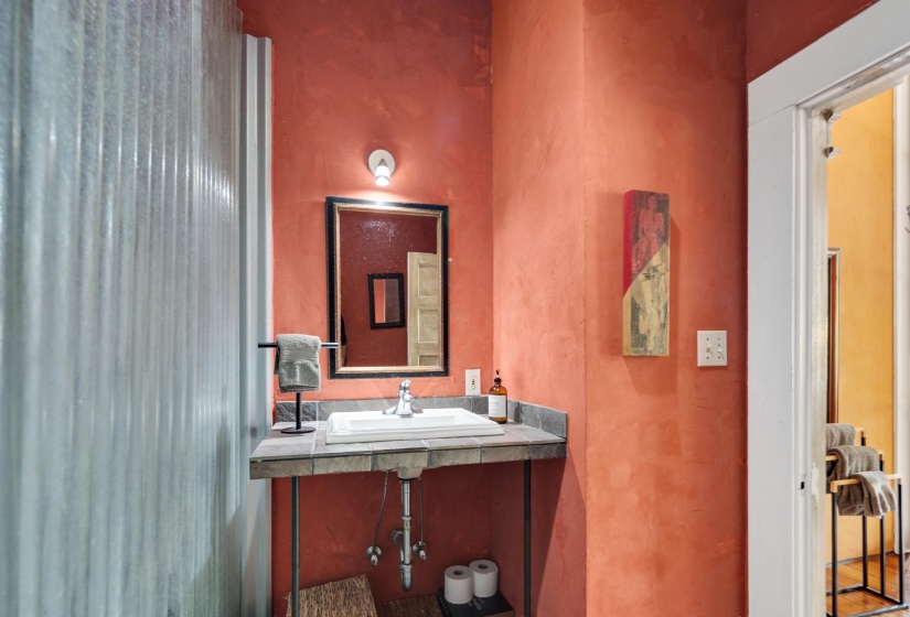 Half bath with vanity