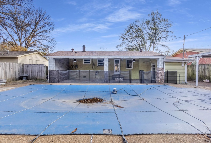 Back of house with a patio