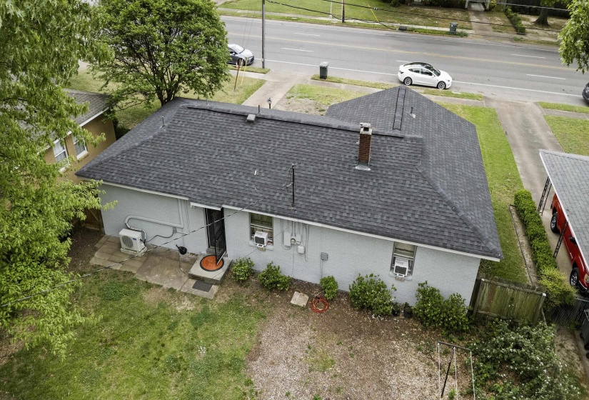View from above of property