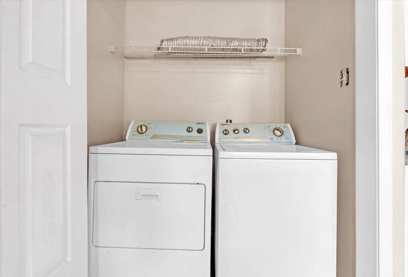 Laundry area featuring washing machine and dryer
