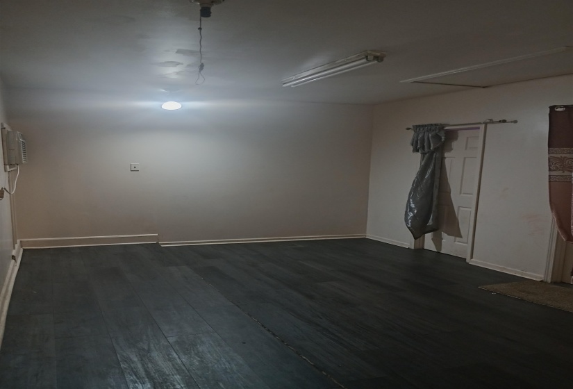 Garage with baseboards